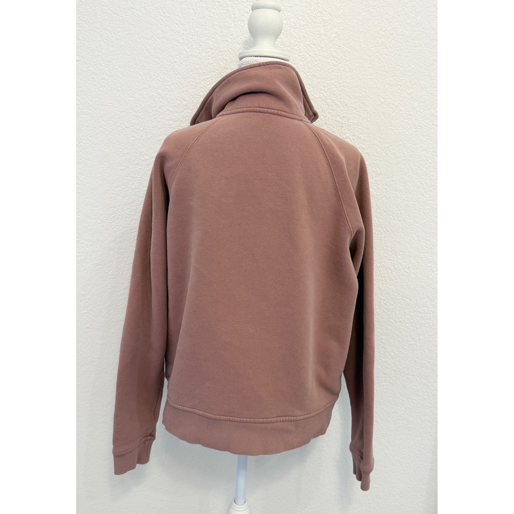 Vuori Restore Half Zip Pullover Dusty Rose Pink Organic Cotton Fleece Medium - Picture 4 of 6